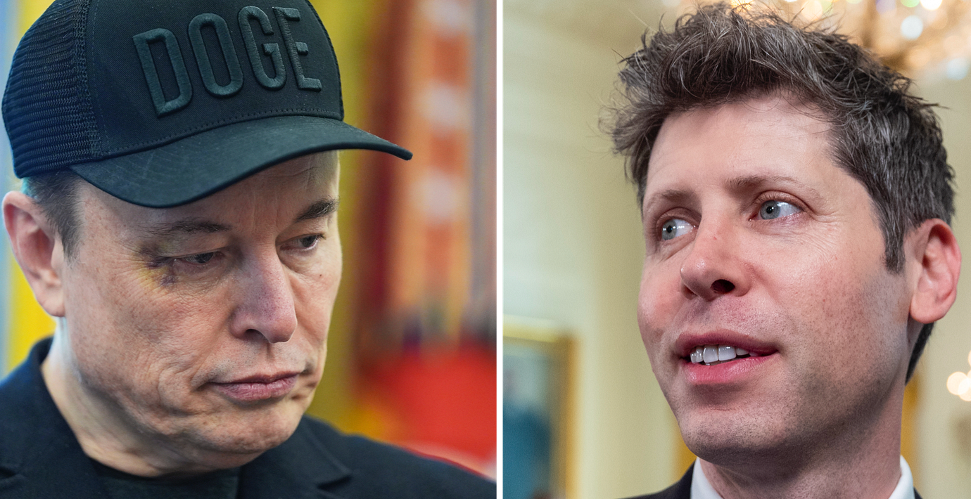Elon Musk och Sam Altman.