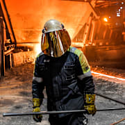 Bild från SSAB-anläggning, 2019. 