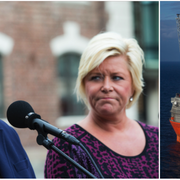 Norges statsminister Erna Solberg (till vänster) och finansminister (till höger).