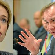 Arkivbilder: Annika Strandhäll och Stefan Löfven.