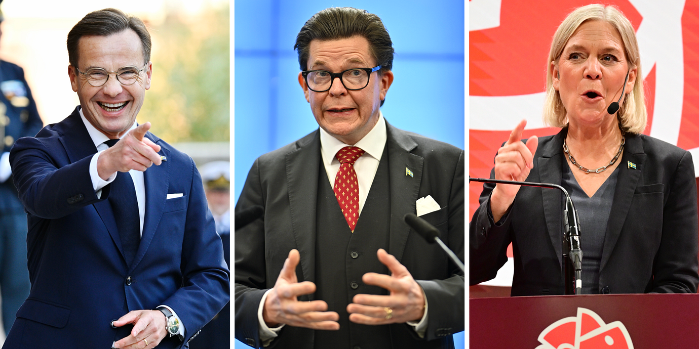 Ulf Kristersson, Andreas Norlén och Magdalena Andersson.