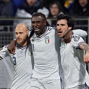 Det italienska laget under den sista kvalmatchen inför VM – som de förlorade.