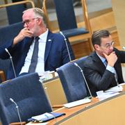 Johan Pehrson (L), Ulf Kristersson (M) och Jimmie Åkesson (SD).