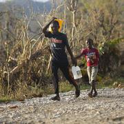 Barnen har drabbats hårt av orkanen på Haiti.