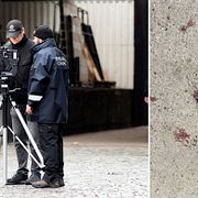 Bilder från brottsplatsen.