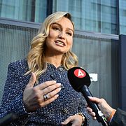 Ebba Busch inför partiledardebatten i TV4, 10 september.