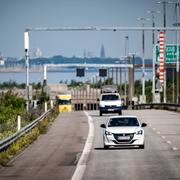 Trafik på Öresundsbron.