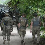 Ukrainsk soldater i Donabs i juni 2022. 