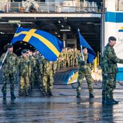 Svenska soldater i Riga, Lettland.