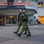 Viktor Tatarintsev/Militär på Gotland i januari. 