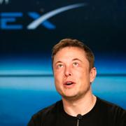 Elon Musk i samband med uppskjutningen av Falcon Heavy