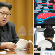 Nordkoreas diktator Kim Jong-Un/Övervakning av den skadliga koden, Sydkorea.