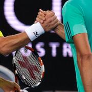 Bild från Australian Open på måndagen.