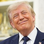 President Donald Trump i Vita huset på måndagen.