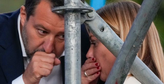 Matteo Salvini och Giorgia Meloni. Gregorio Borgia / AP