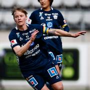 Linköpings Nilla Fischer under fotbollsmatchen i damallsvenskan mellan Linköping och Vittsjö den 27 mars 2022.