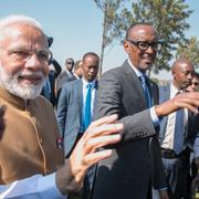 Narenda Modi och Paul Kagame.