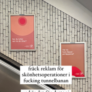 Stockholms tunnelbana/Flora Wiström reagerade på Instagram. 