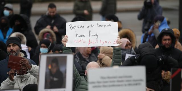 Demonstration mot socialtjänsten i Göteborg i februari.  Adam Ihse/TT
