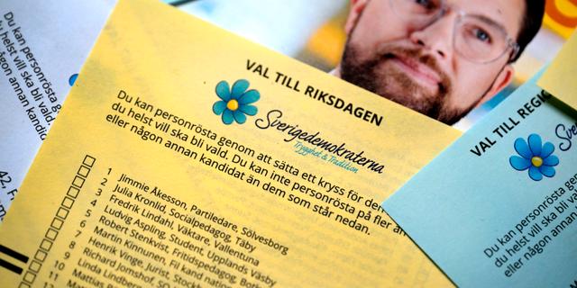 SD:s valsedlar Janerik Henriksson/TT