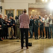 Statsminister Mette Frederiksen i Christiansborg. Arkivbild.
