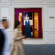 The window display of a Christian Dior boutique in Paris on Oct. 16