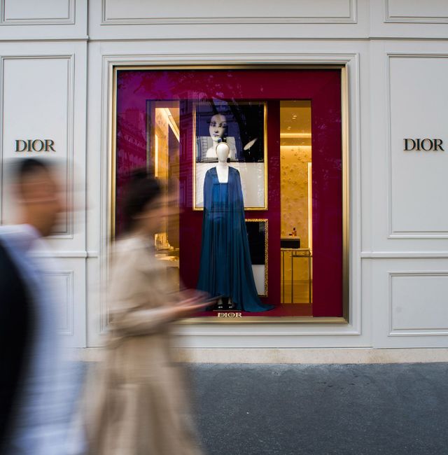 The window display of a Christian Dior boutique in Paris on Oct. 16 Nathan Laine/Bloomberg via Getty