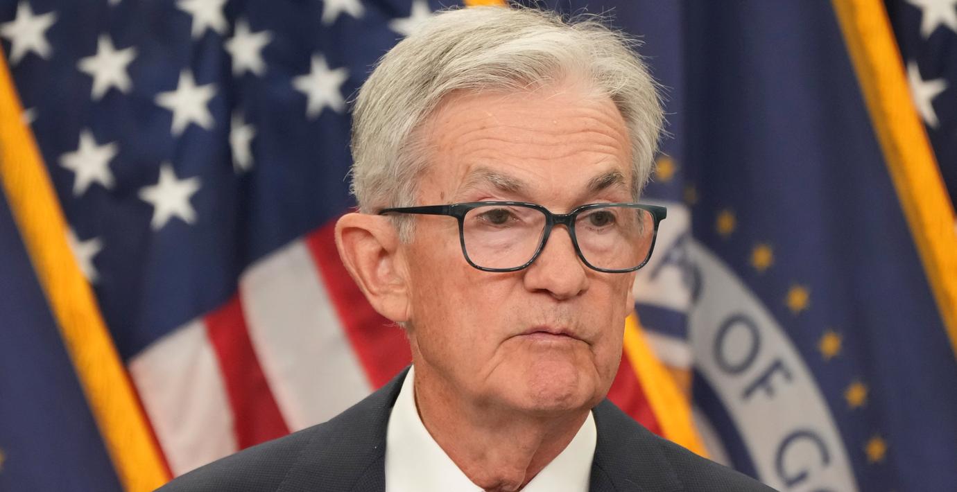 Fed-chefen Jerome Powell vid räntebeskedet 17 september.
