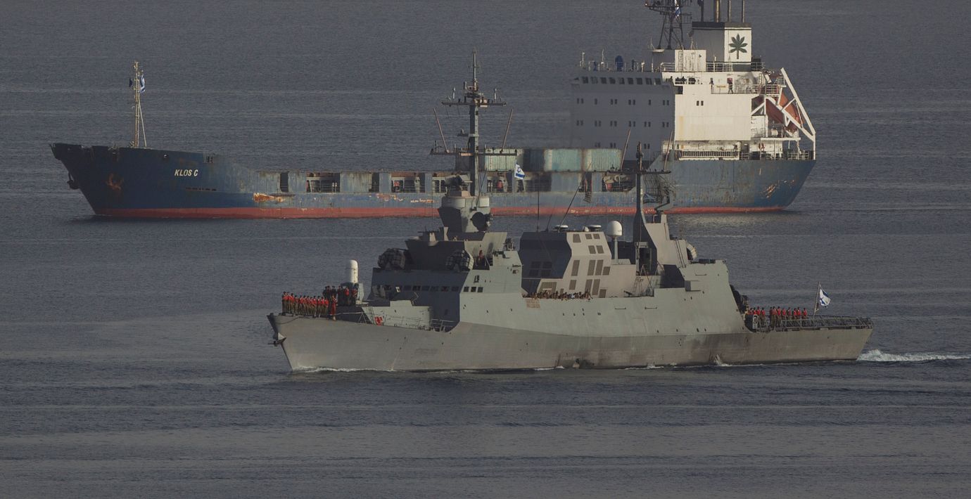 Ett israeliskt örlogsfartyg i Röda havet. Arkivbild.