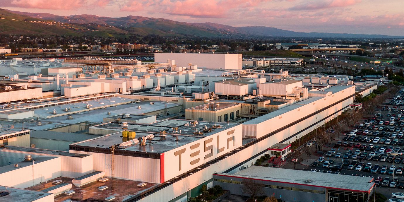Teslas fabrik i Fremont, Kalifornien.