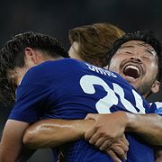 Japan firar det fjärde målet.