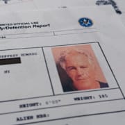 Jeffrey Epsteins mugshot. 