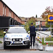 Polisen spärrade av området efter händelsen. 