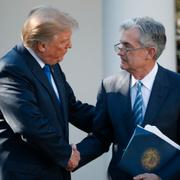 Donald Trump och Jerome Powell 