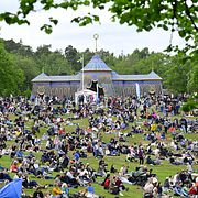 Förra årets nationaldag bjöd på uppehållsväder i Hagaparken i Stockholm.