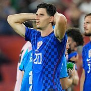 Kroatiens Igor Matanović reagerar efter matchen.