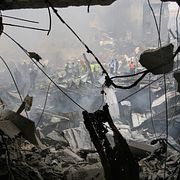 Bilder från Beirut i Libanon efter onsdagens israeliska attacker.