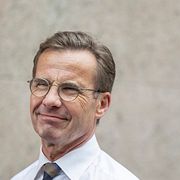 Statsminister Ulf Kristersson (M) på besök i Lund under måndagen.