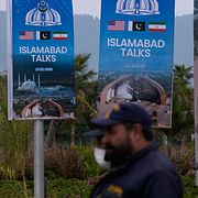 Säkerhetspersonal under tidigare förhandlingar i Islamabad, 11 april 2026. 