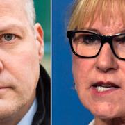 Morgan Johansson och Margot Wallström. Arkivbilder.