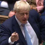 Boris Johnson talade i brittiska underhuset på torsdagen. 