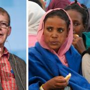 Hans Rosling och migranter som korsat Medelhavet.