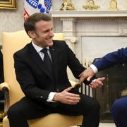 Macron och Trump på måndagen.