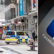 Förödelse på Drottninggatan strax efter fredagens terrorattentat.