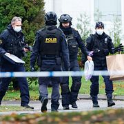 Bild från i höstas när två misstänkta handgranater hittades utomhus i stadsdelen Hässleholmen i Borås.