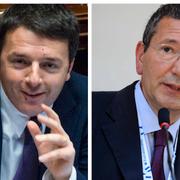 Premiärminister Matteo Renzi och borgmästare Ignazio Marino.