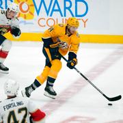 Gustav Nyquist under en match med Nashville.