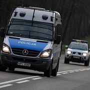 Arkivbild. Polska polisbilar.