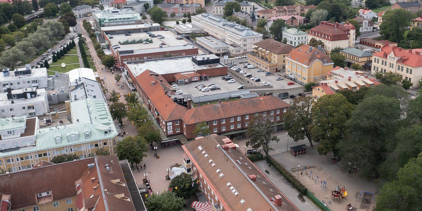 Centrala Söderhamn från ovan.