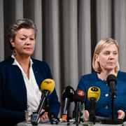 Arbetsmarknadsminister Ylva Johansson (S) och finansminister Magdalena Andersson (S).